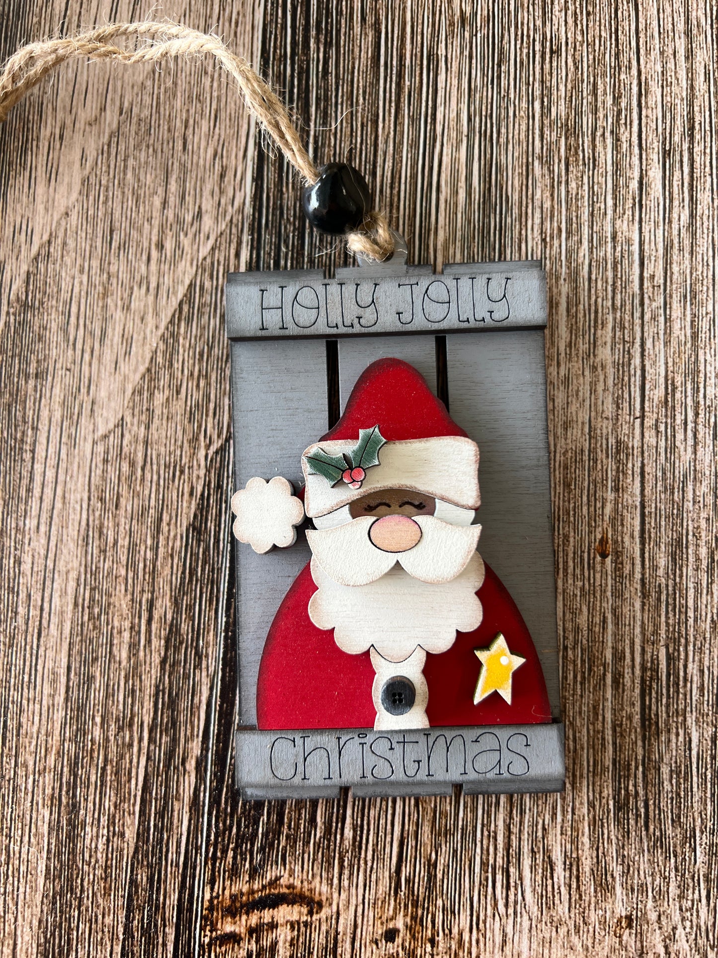 Santa Palette Ornament