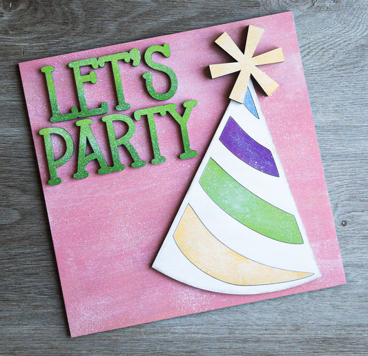 Let's Party Birthday Tile