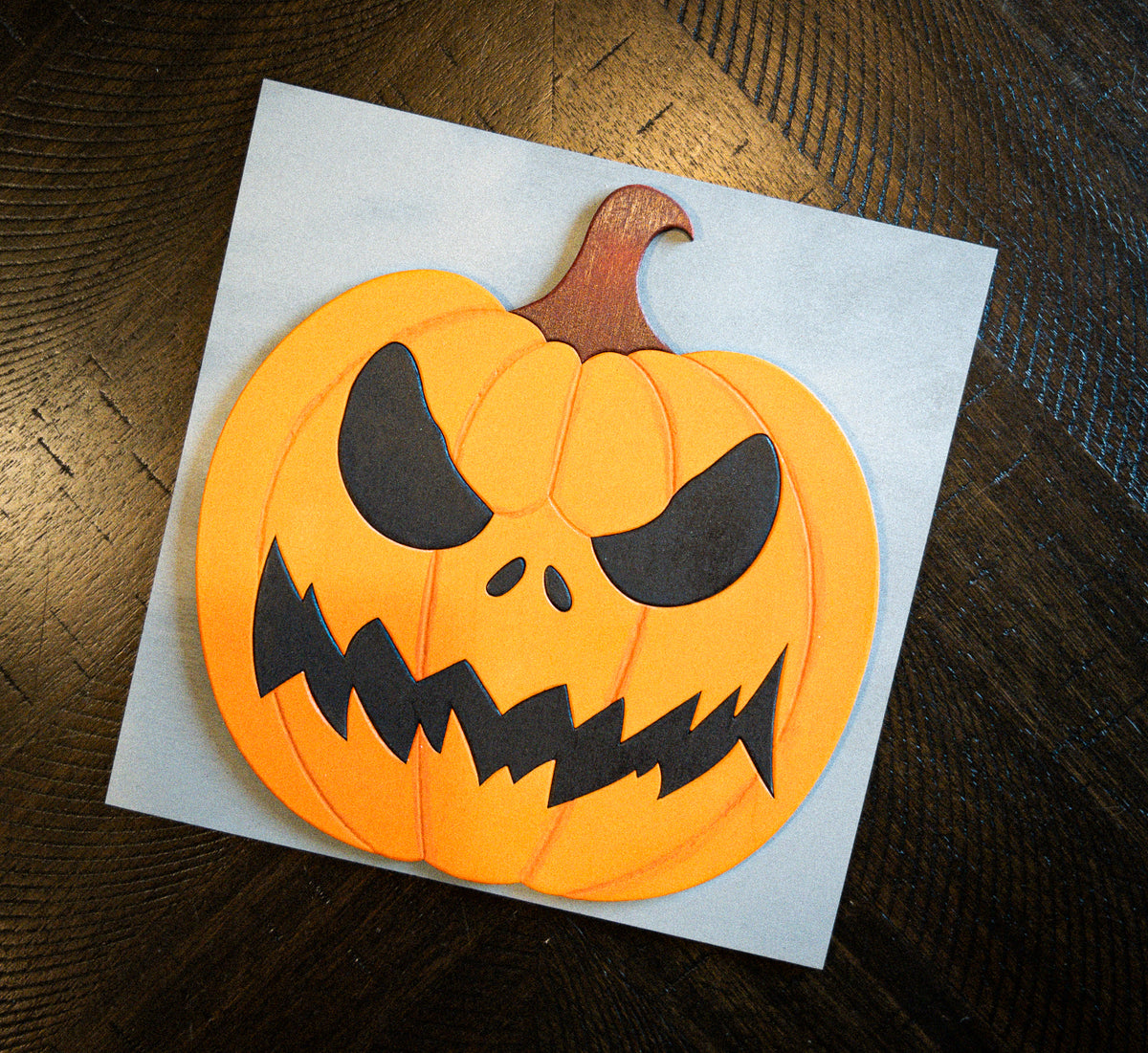 Halloween Porch Decor Tile — Pumpkin Head