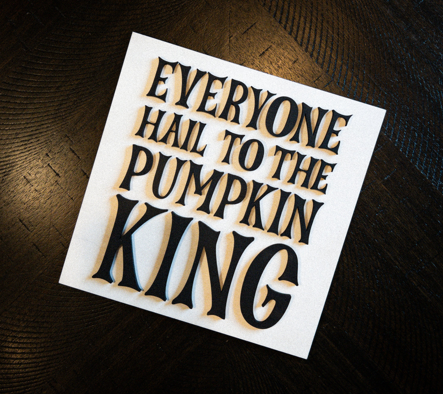 Halloween Porch Decor Tile — Pumpkin King