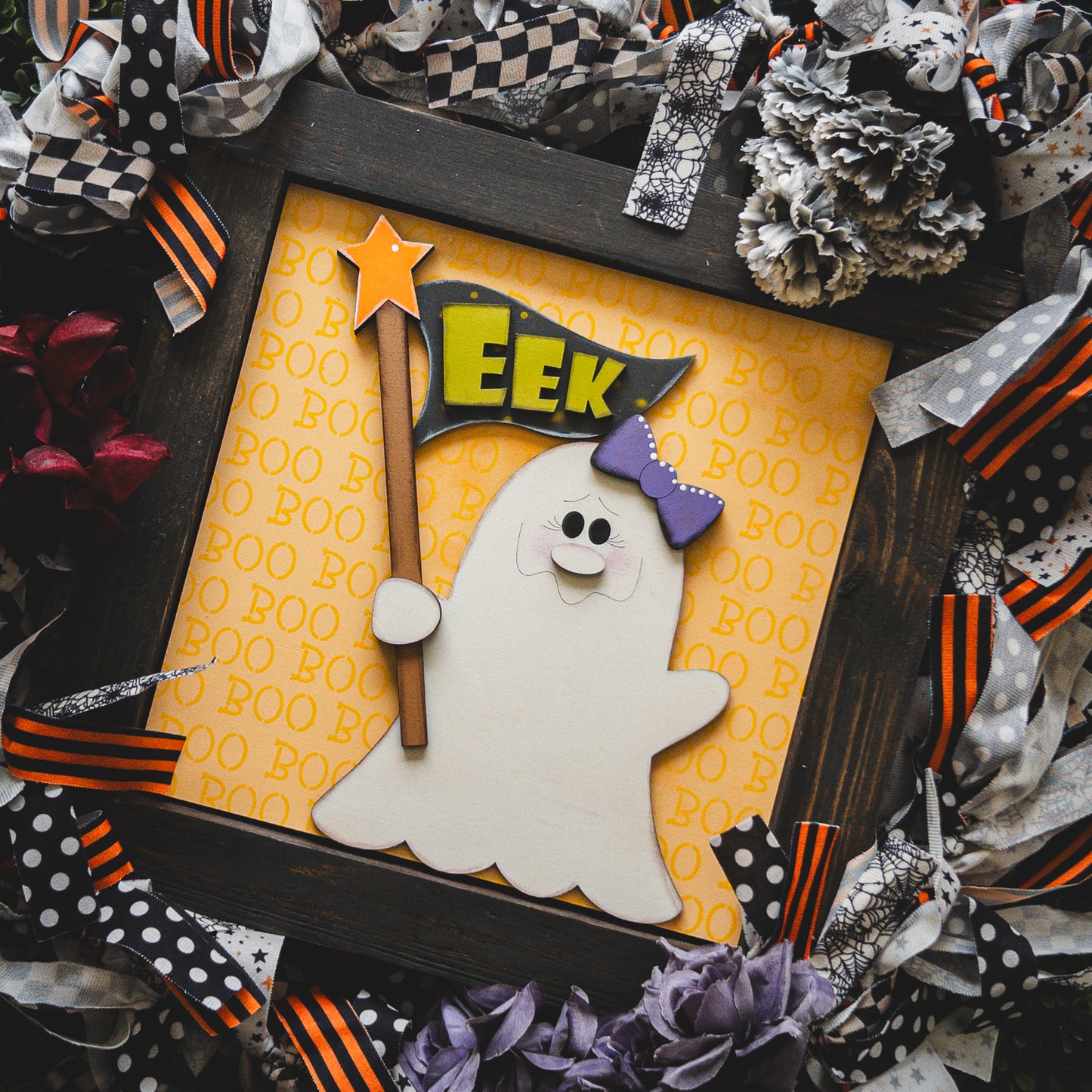 Halloween Porch Decor Tile — Eek! Ghost