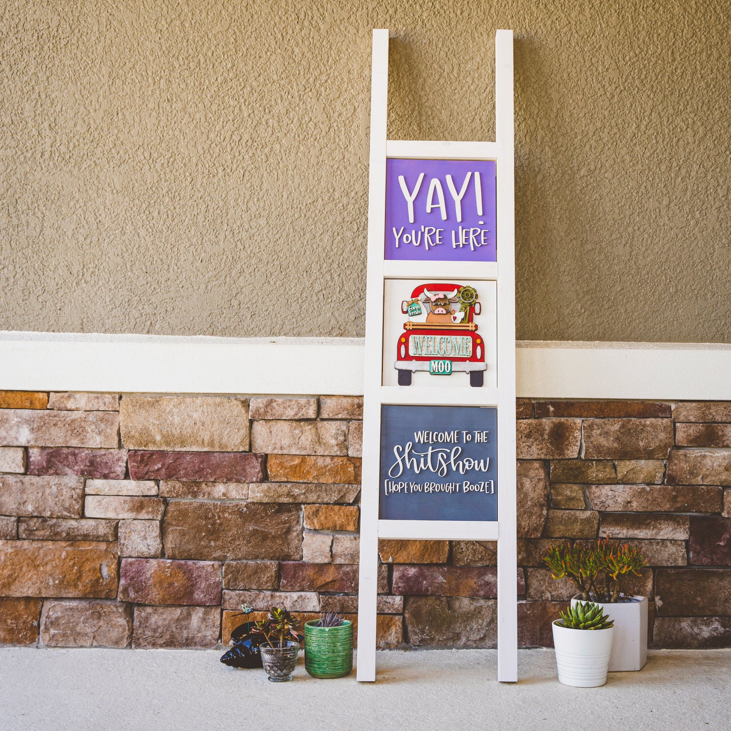 White Interchangeable Ladder