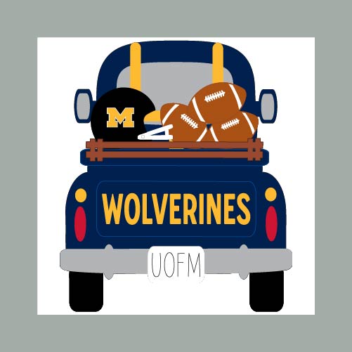 College Football Truck Tile CUSTOM ORDER