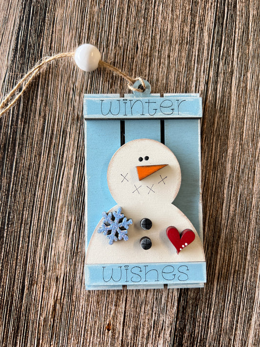 Snowman Palette Ornament