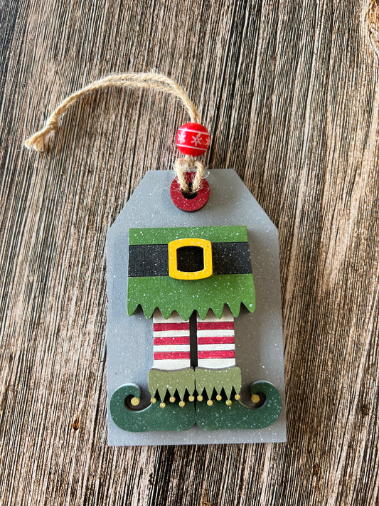 Elf Feet Tag Ornament