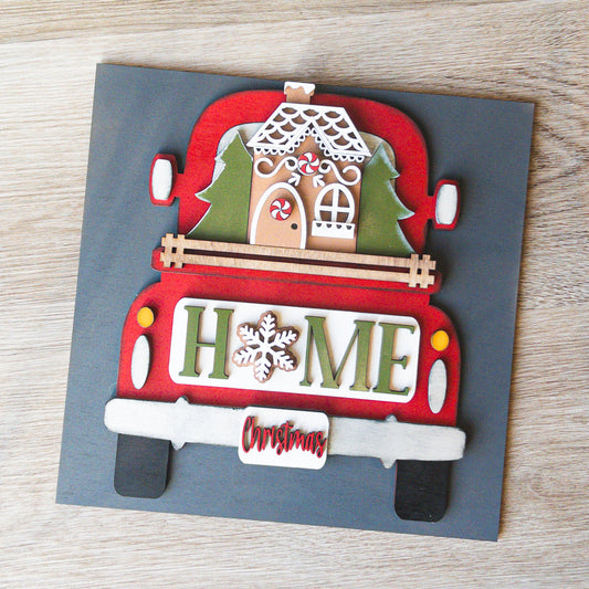 Home for Christmas Truck Tile