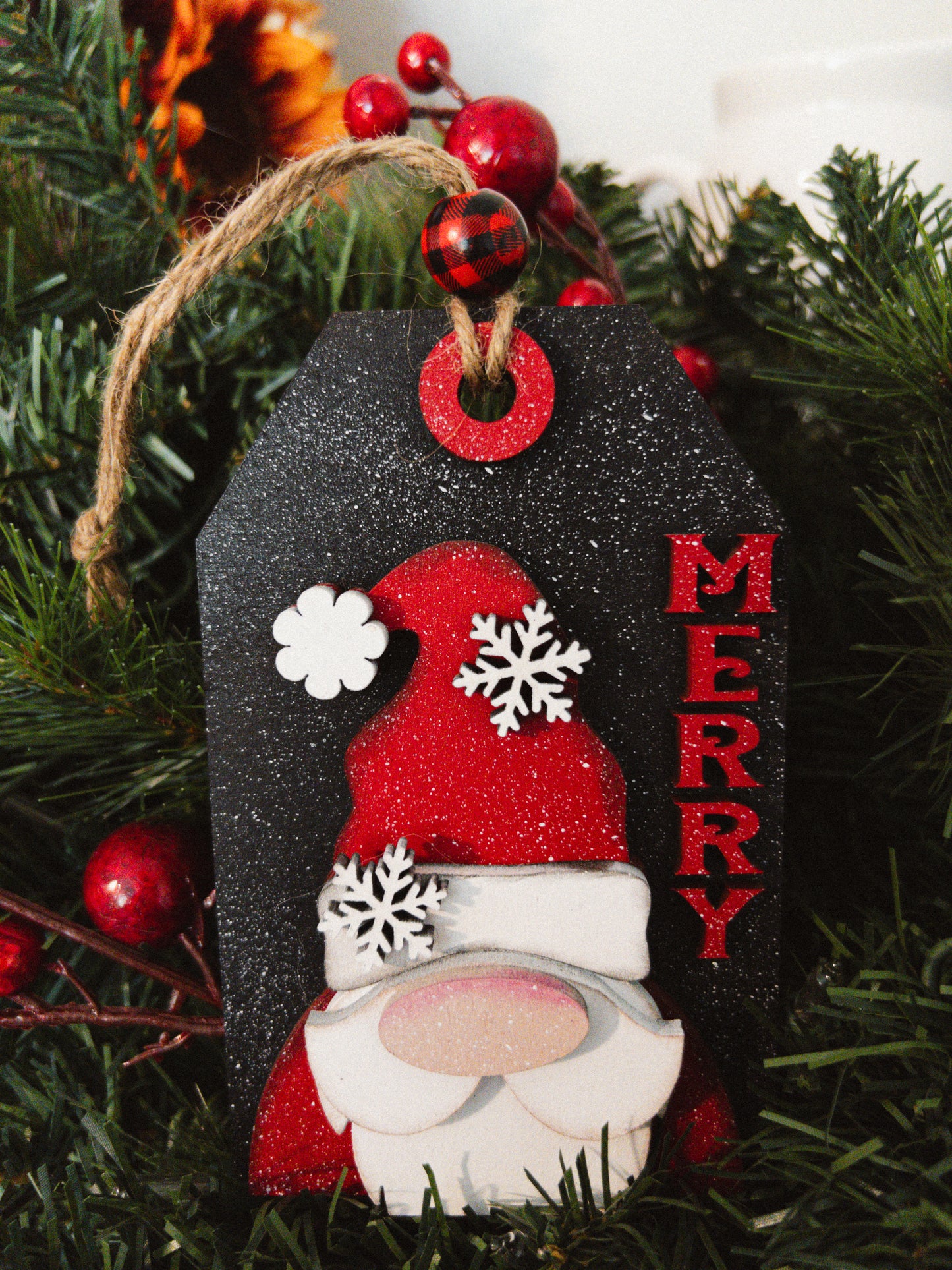 Santa Gnome Ornament