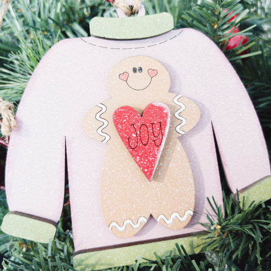 Gingerbread Man Sweater Ornament