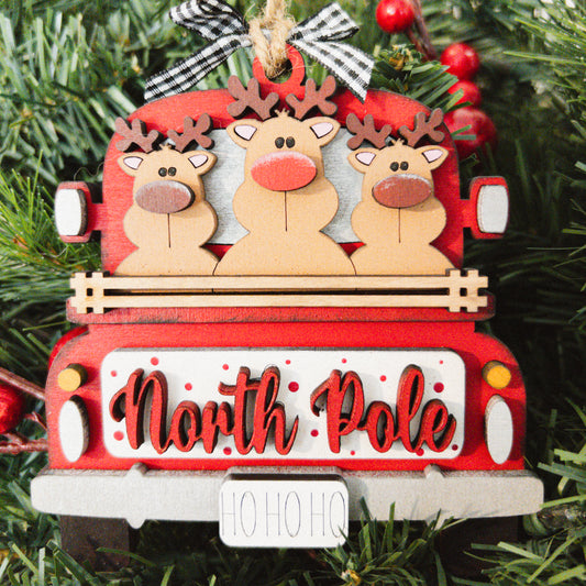 North Pole Truck Ornament