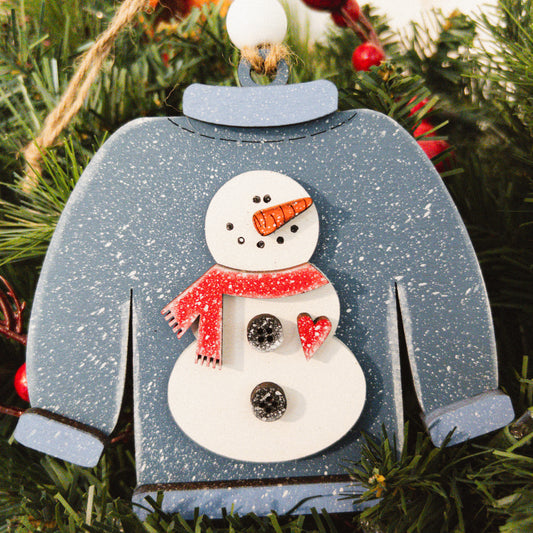 Snowman Sweater Ornament