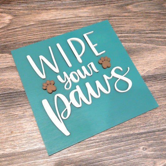 Wipe Your Paws Dark Malachite Tile