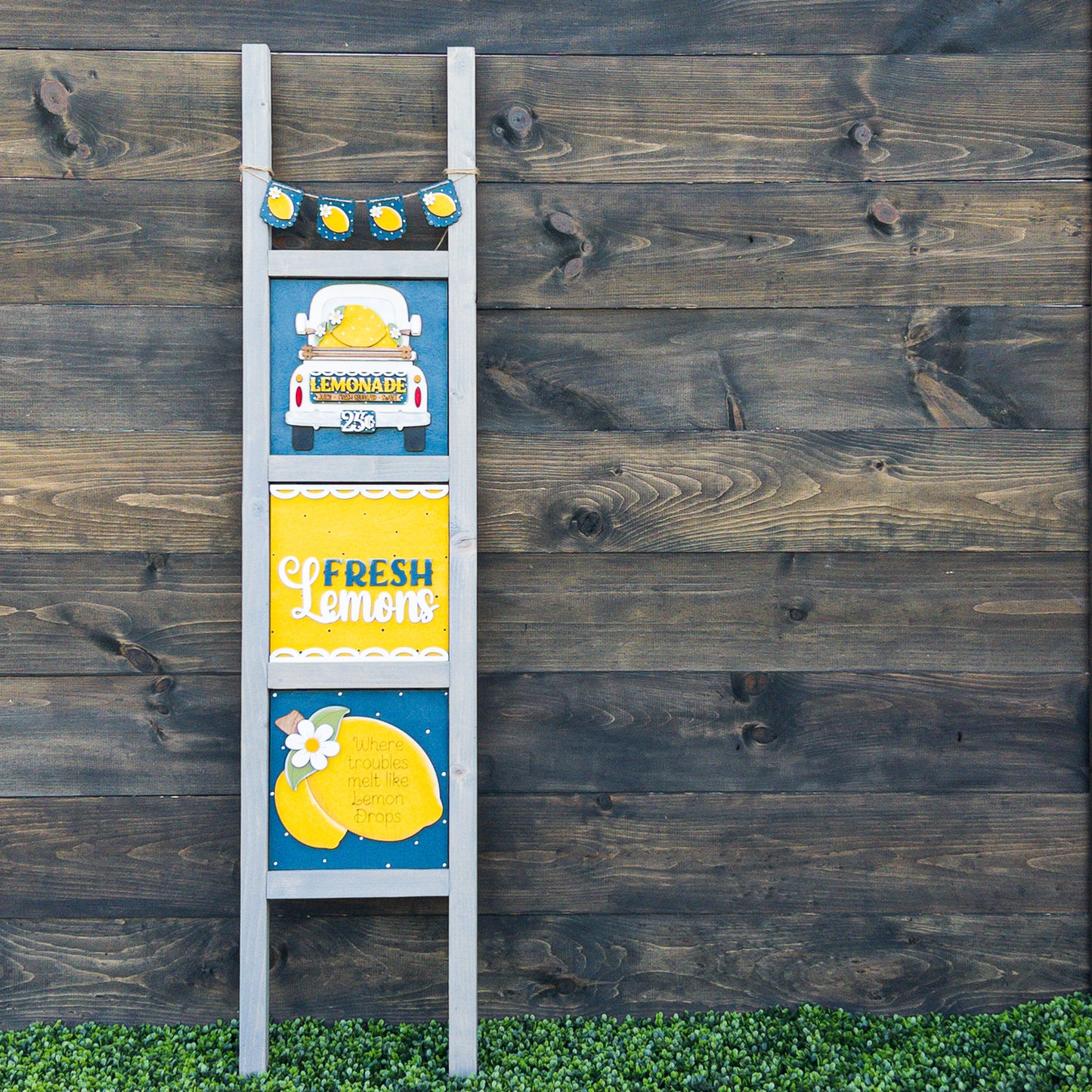 Fresh Squeezed: Lemon Ladder Wrap | Handmade Seasonal Ladder Accent
