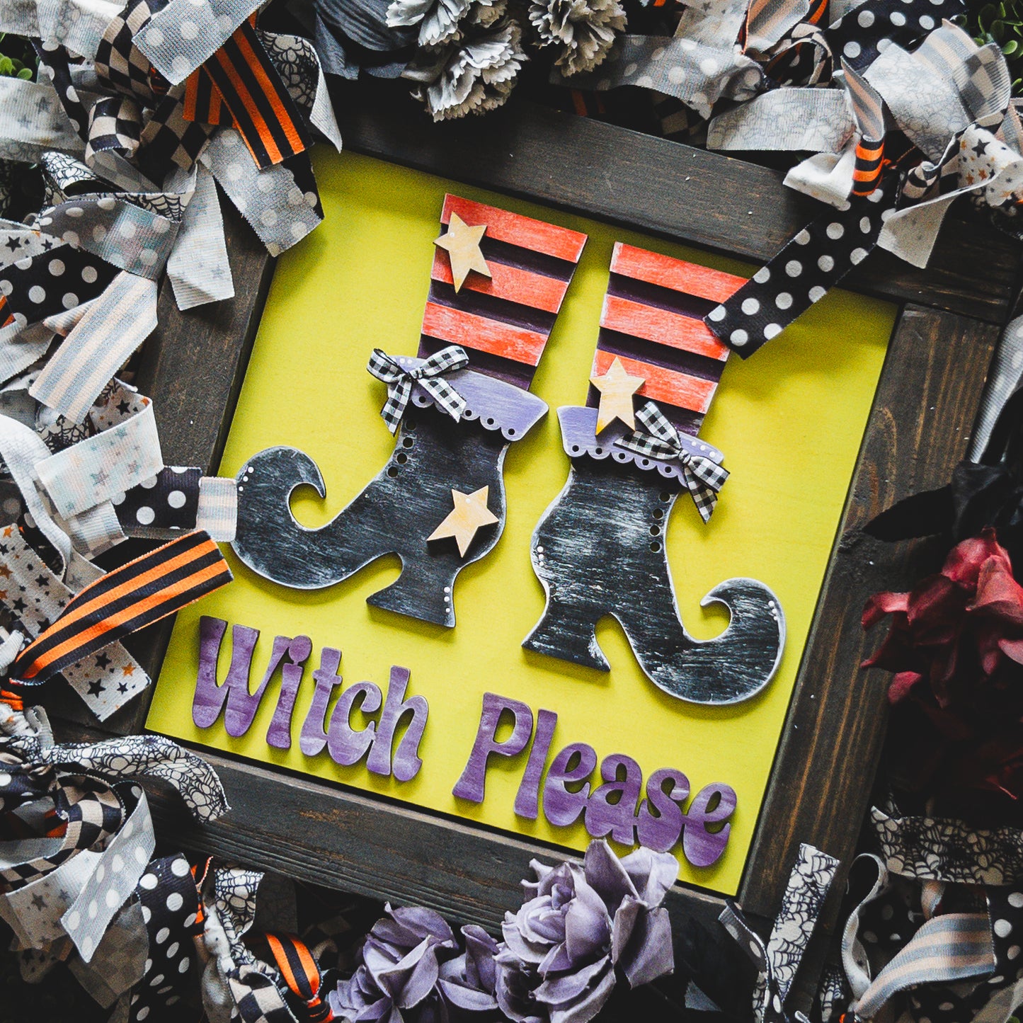 Halloween Porch Decor Tile — Witch Please