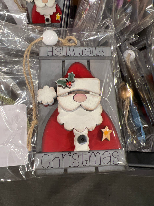 Santa Palette Ornament