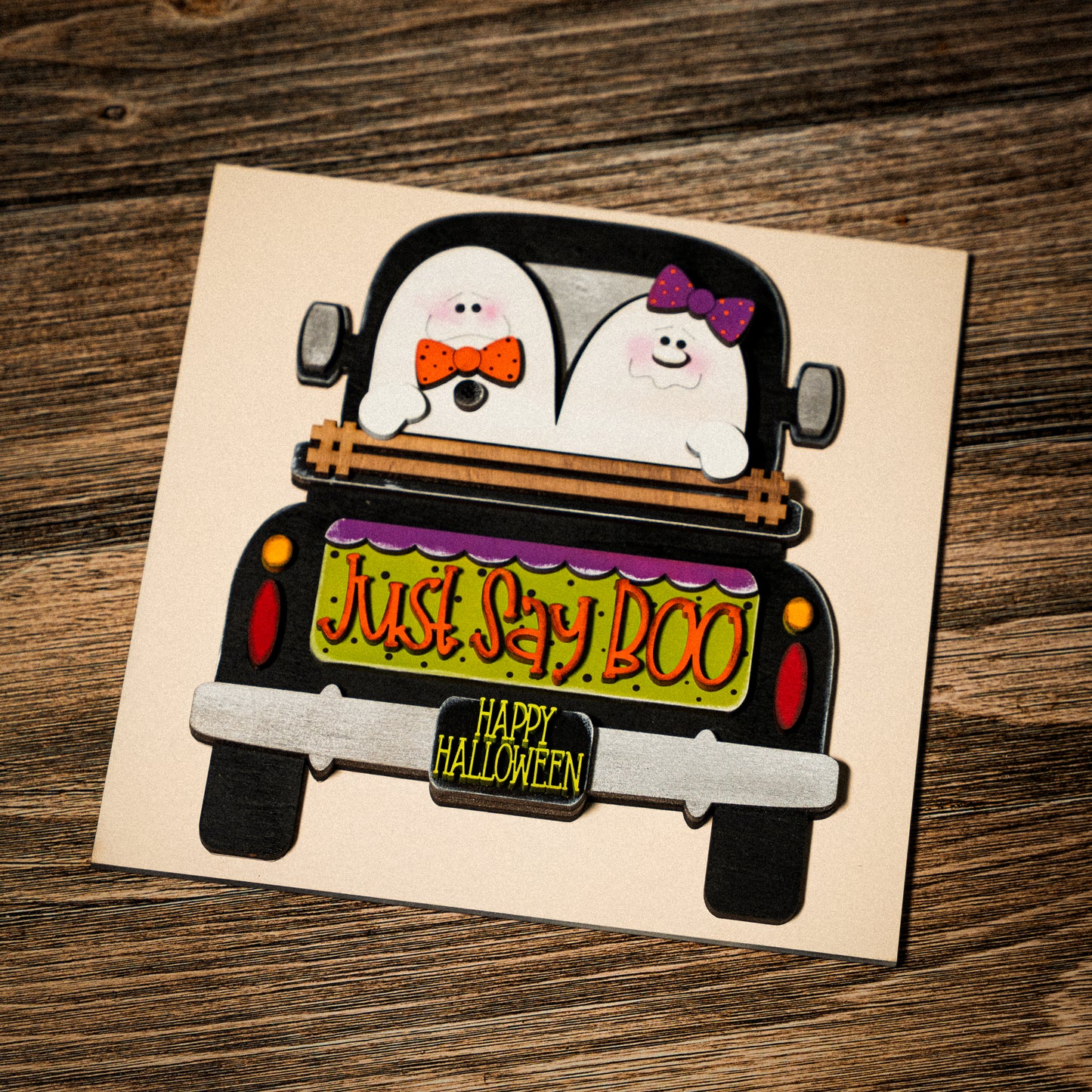 Just Say Boo Truck Tile