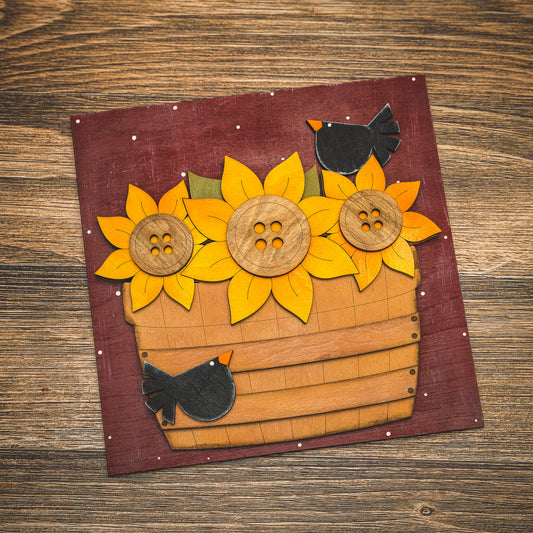 Sunflower Basket Tile