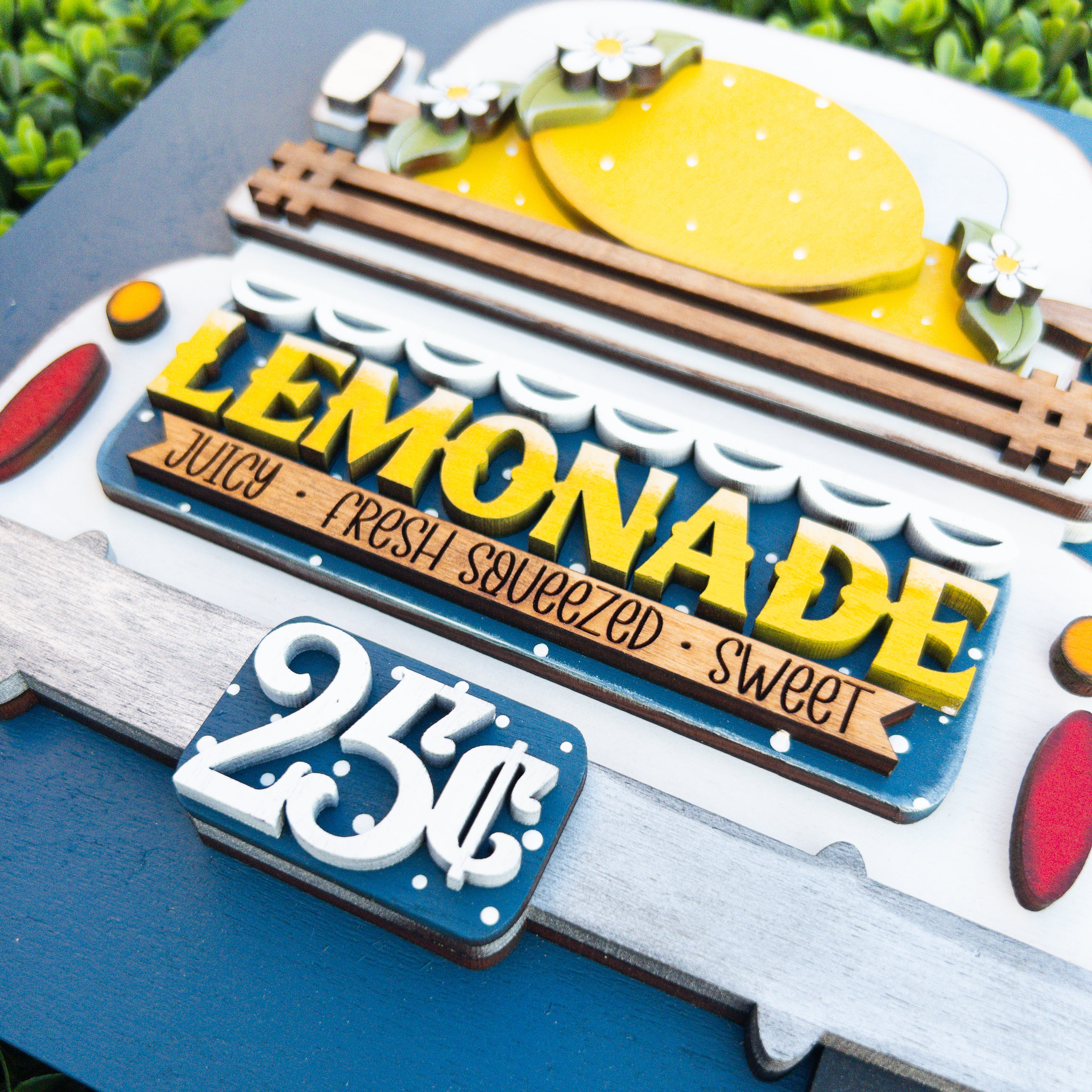 Hand-painted fresh squeezed lemonade truck interchangeable porch tile — Millie & Co.